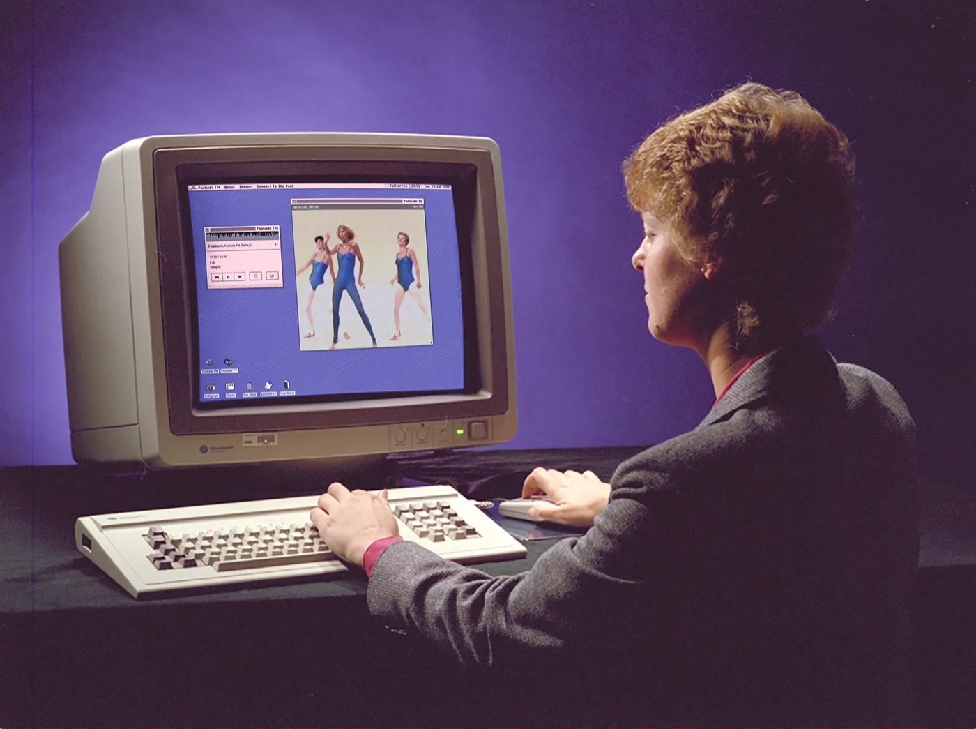 The 2019 relaunch, built by a new team: Poolside FM as a classic Mac desktop. Press image via Creative Boom.